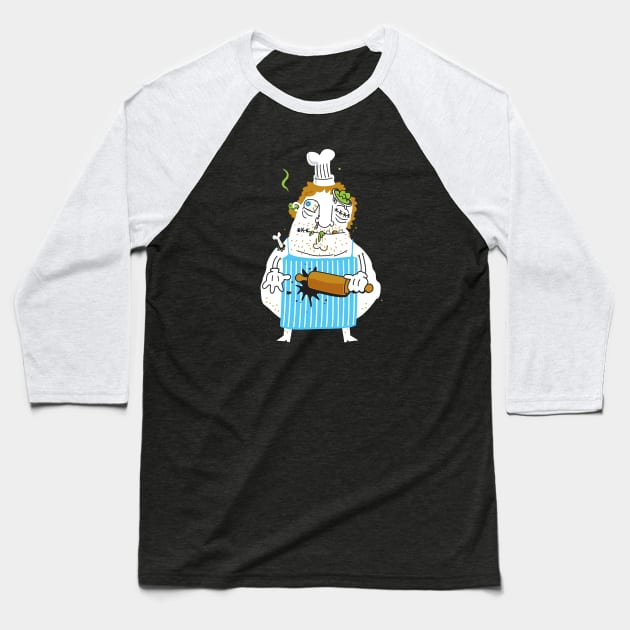 Master Chef Zombie Baseball T-Shirt by Jumpy